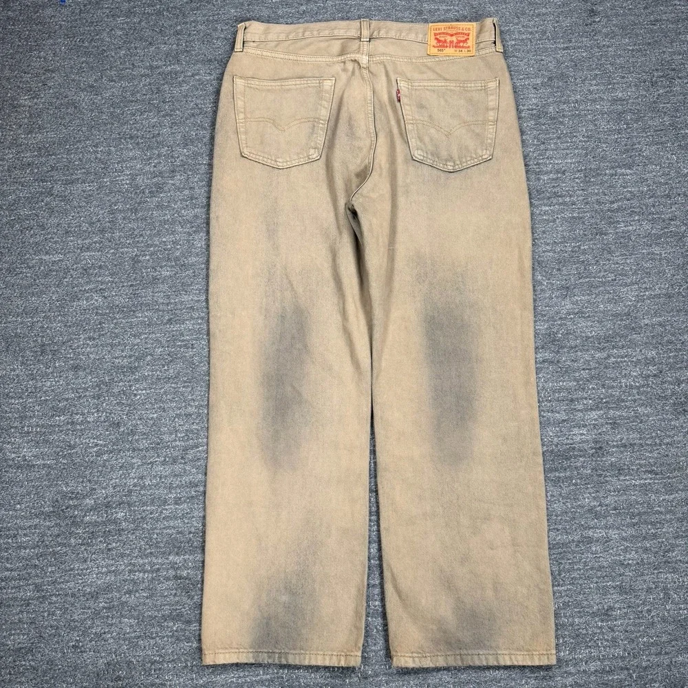 Levis 565 Loose Straight Jeans 34X30 Hyperspace Relaxed Denim Grunge Workwear